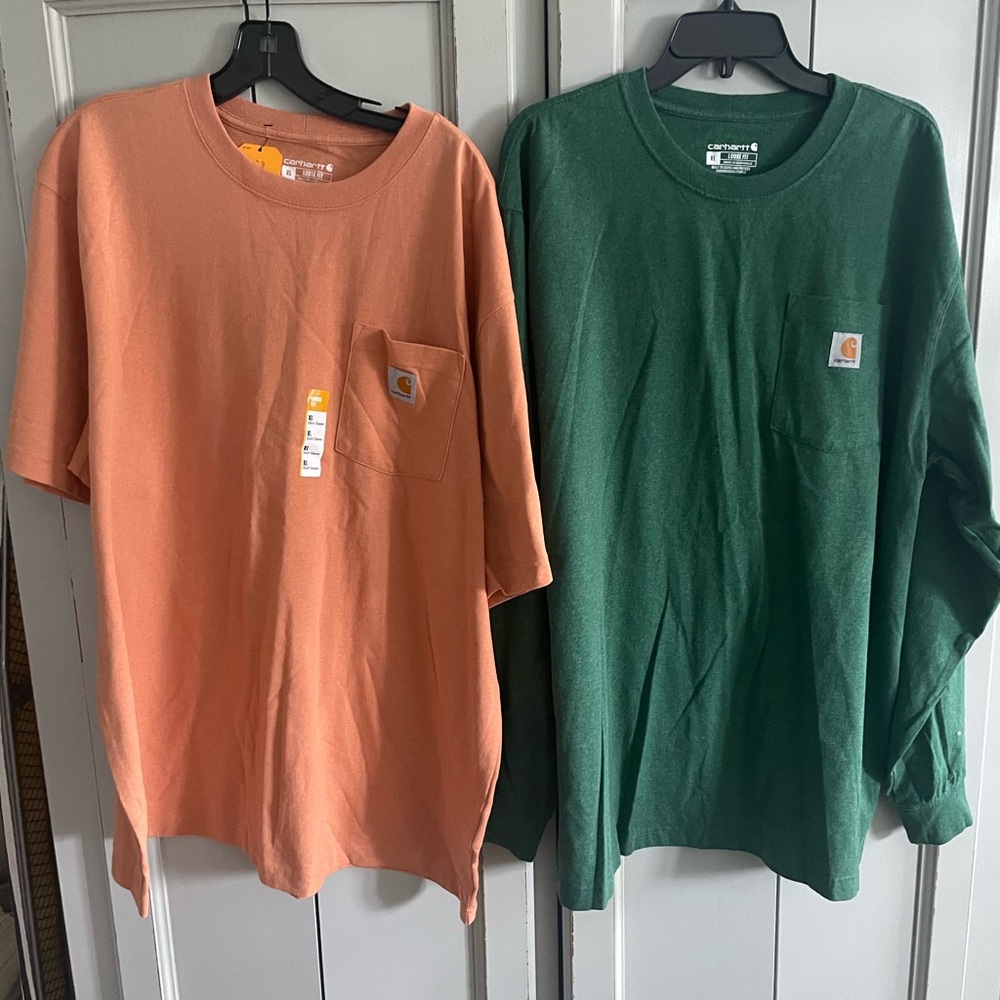 2 Carhartt Loose Fit Pocket T-Shirts XL